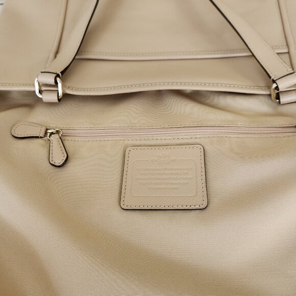 Euc Coach Light Tan Leather Shouder Bag Tote Purse - Picture 13 of 14